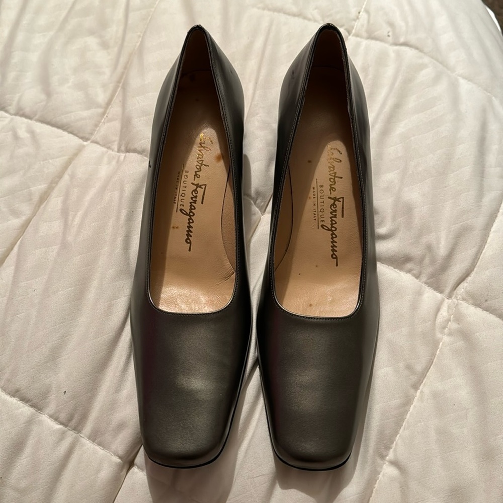 Salvatore Ferragammo Square Heel Pumps